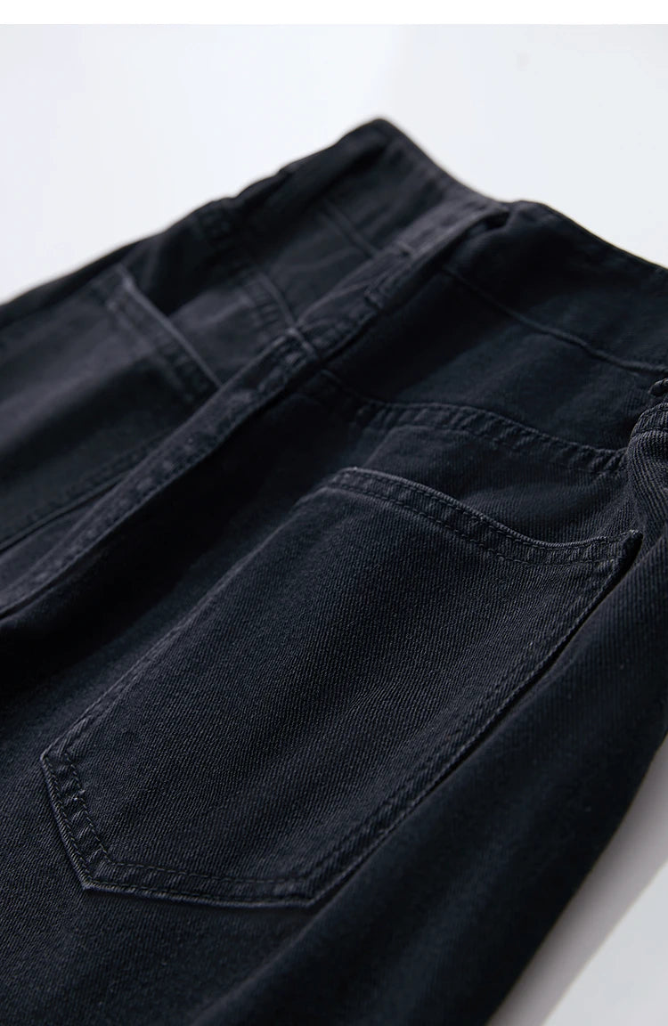 Damen Shorts Baumwoll-Denim Lässig Locker Gerade Vintage Modische Taschenjeans