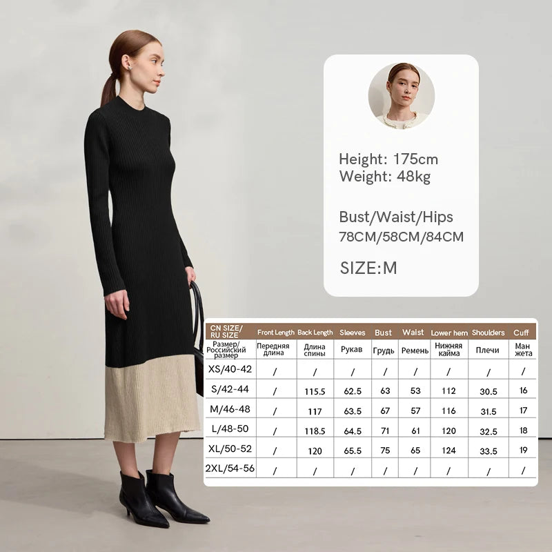 Elegant Damen Strickkleid Mit Halbkragen Für Winter Schlank Und Bequem