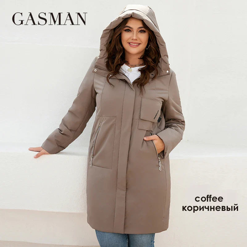 Damen-Winterparka mit Kapuze – Hochwertige, dicke Daunenjacke für kalte Tage