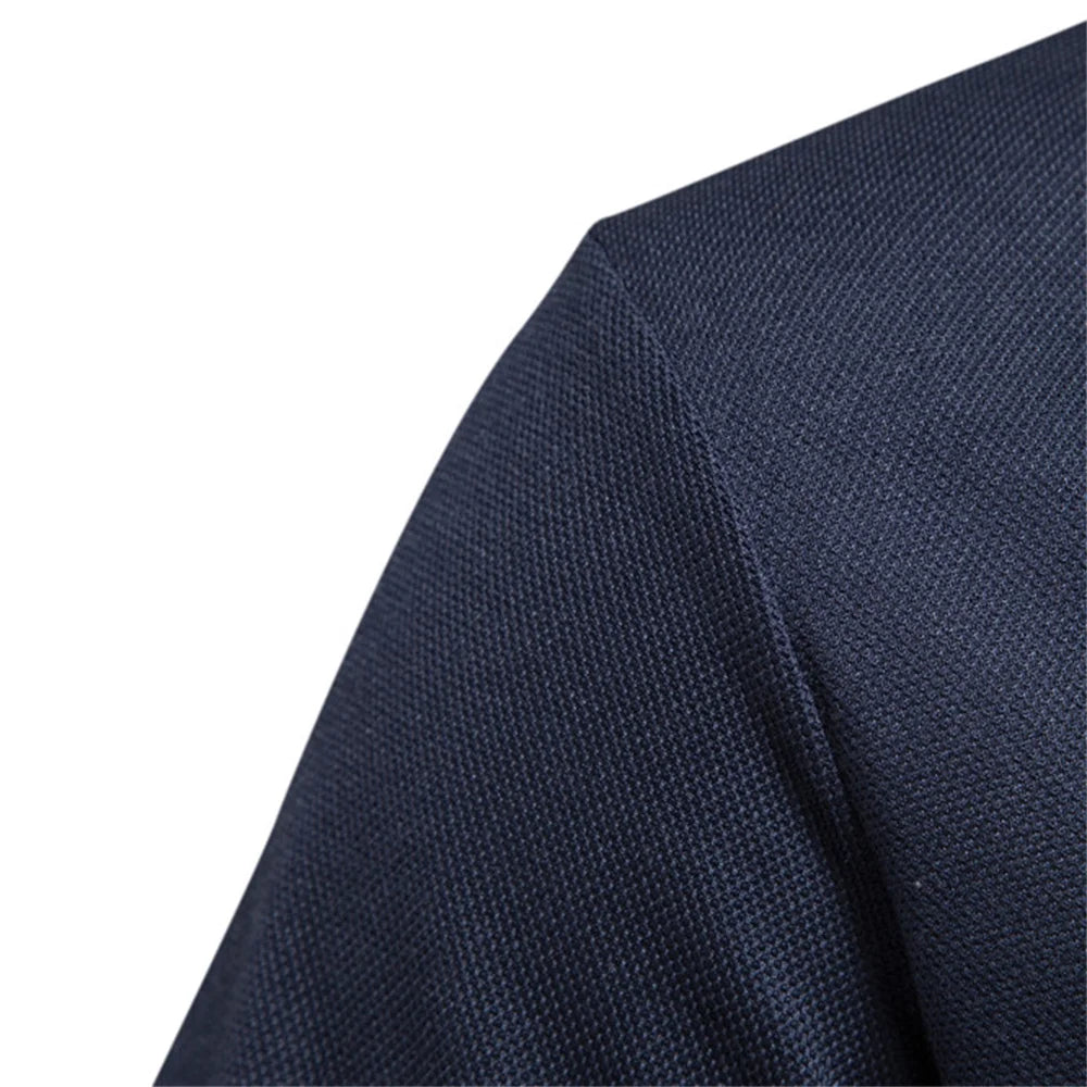 Herren Poloshirt mit V-Ausschnitt im einfarbigen, klassischen Stil