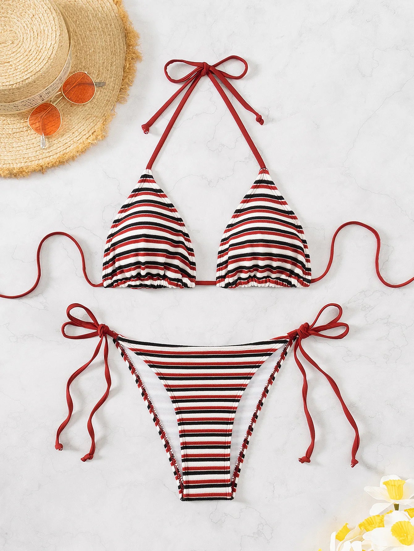 Floraler Push-Up-Bikini im brasilianischen Stil für Damen – ideal für Strand und Pool