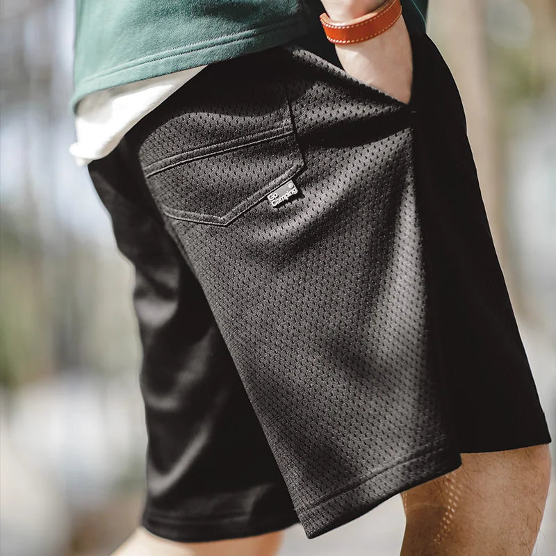 Herren Basketball Shorts aus Mesh für Sommer mit elastischem Bund und Taschen