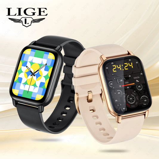 LIGE 2024 Neue Mode Smartwatch Männer 1,91 "HD Bildschirm Bluetooth Anruf Herzfrequenz Blutdruck Schlaf Überwachung Smart Uhr frauen