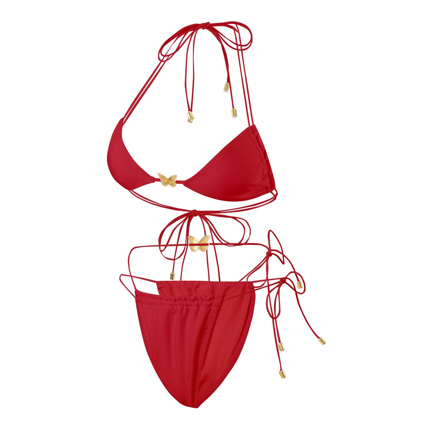 Dreiteiliges Damen-Bikini-Set im brasilianischen Stil – ideal für Strand und Pool