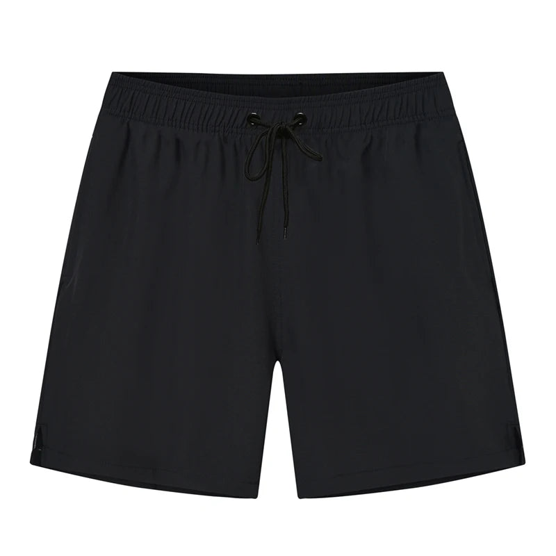 Lange Herren-Shorts aus Polyester mit Innenfutter und seitlicher Reißverschlusstasche – ideal für Strand und Fitnessstudio