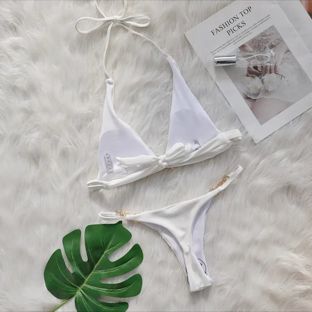 Sexy Bikini-Set mit pinkem Blumenmuster und Push-up-Effekt – ideal für Strand und Pool