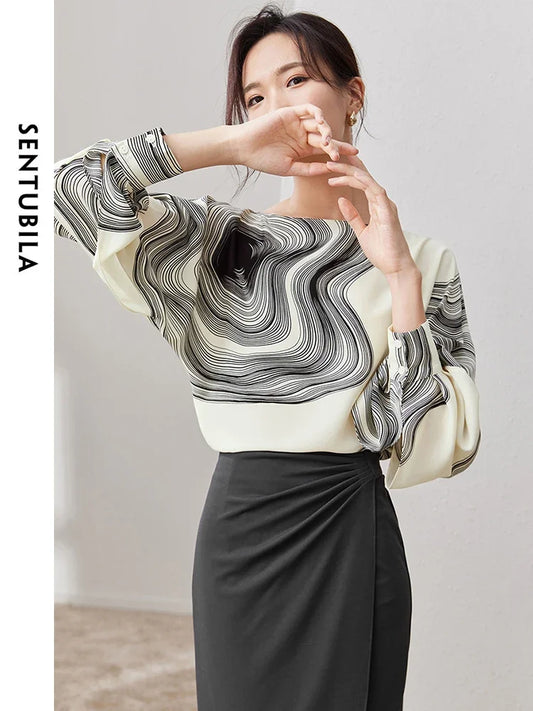 Lila Damen-Chiffonbluse mit Blumenmuster, V-Ausschnitt und Schmetterlingsärmeln – ideal für den Sommer