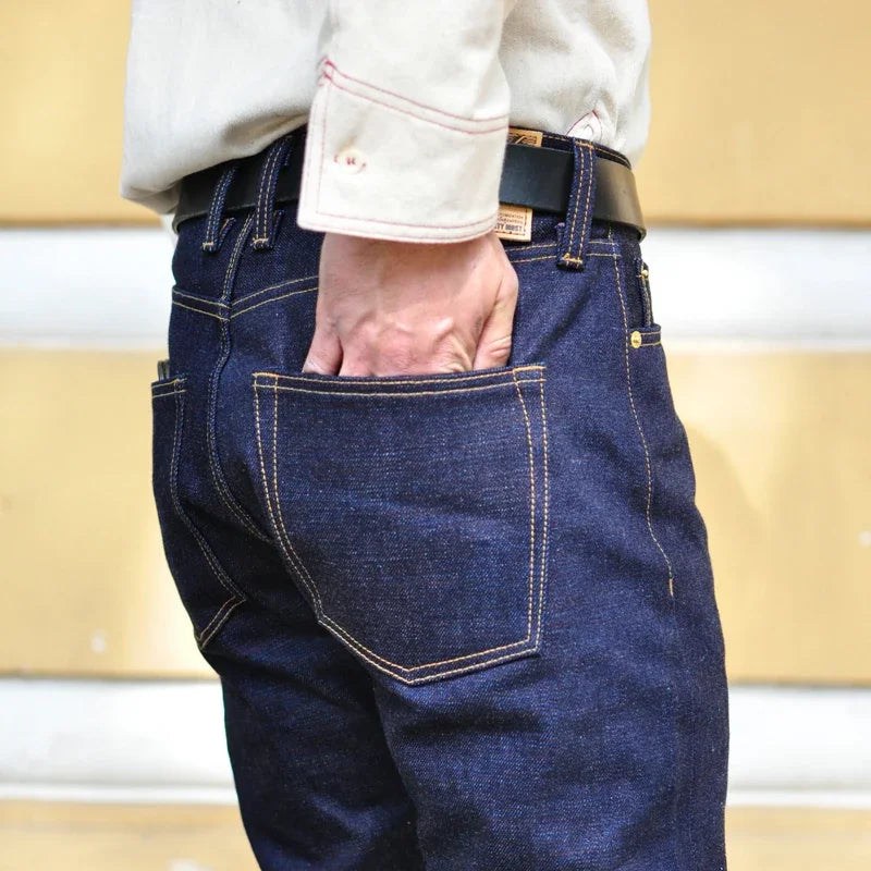 Herrenjeans aus 21oz Rainbow Selvedge Denim im Vintage-Stil für Männer