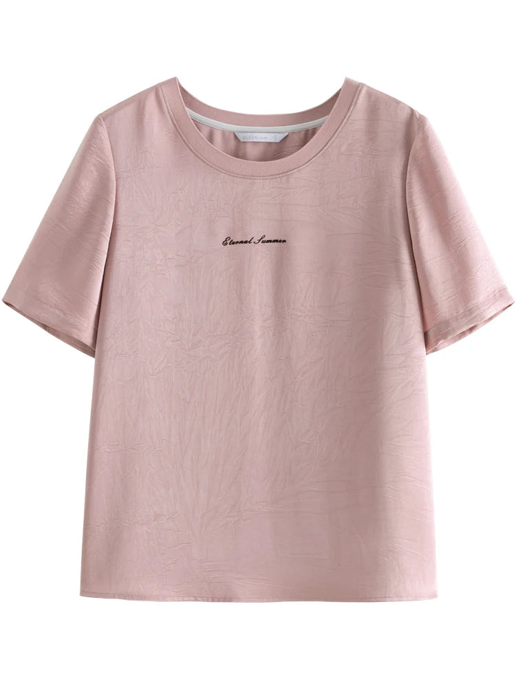 Damen-T-Shirt mit Puppenkragen – lässig, vielseitig und ideal für den Sommer.