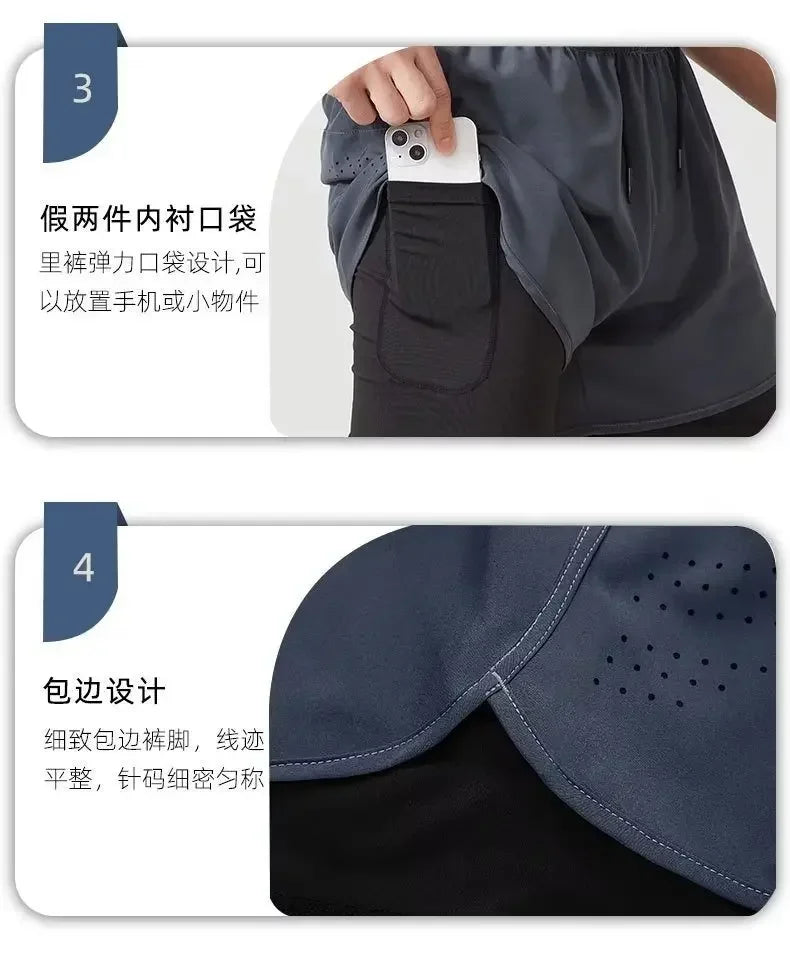 Modische Herren-Sommerhose mit Schnürung und großen Taschen – trendige Shorts in Übergröße für junge Männer