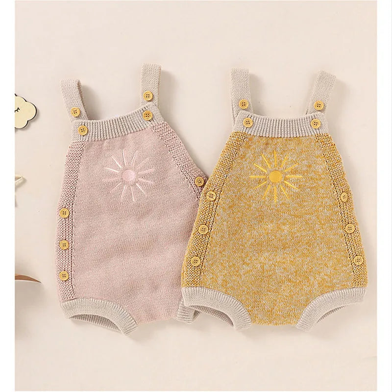 Baby Overall mit Sonnenblumen-Muster für Mädchen im Koreanischen Stil