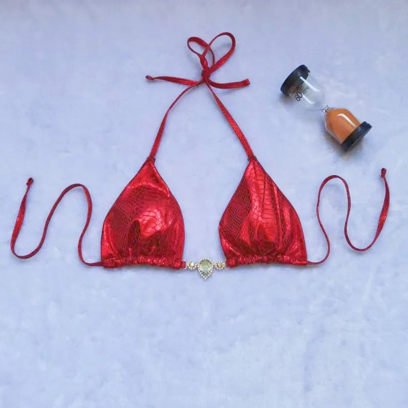Dreiteiliger Damen-Bikini im brasilianischen Stil – ideal für Strand und Pool