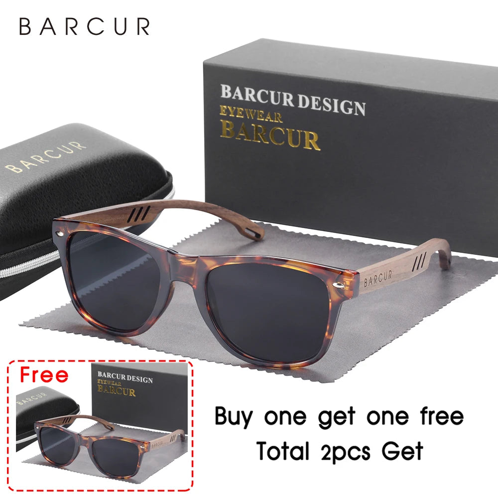 Sonnenbrille Holz Walnuss polarisiert UV-Schutz Design Herren Damen B