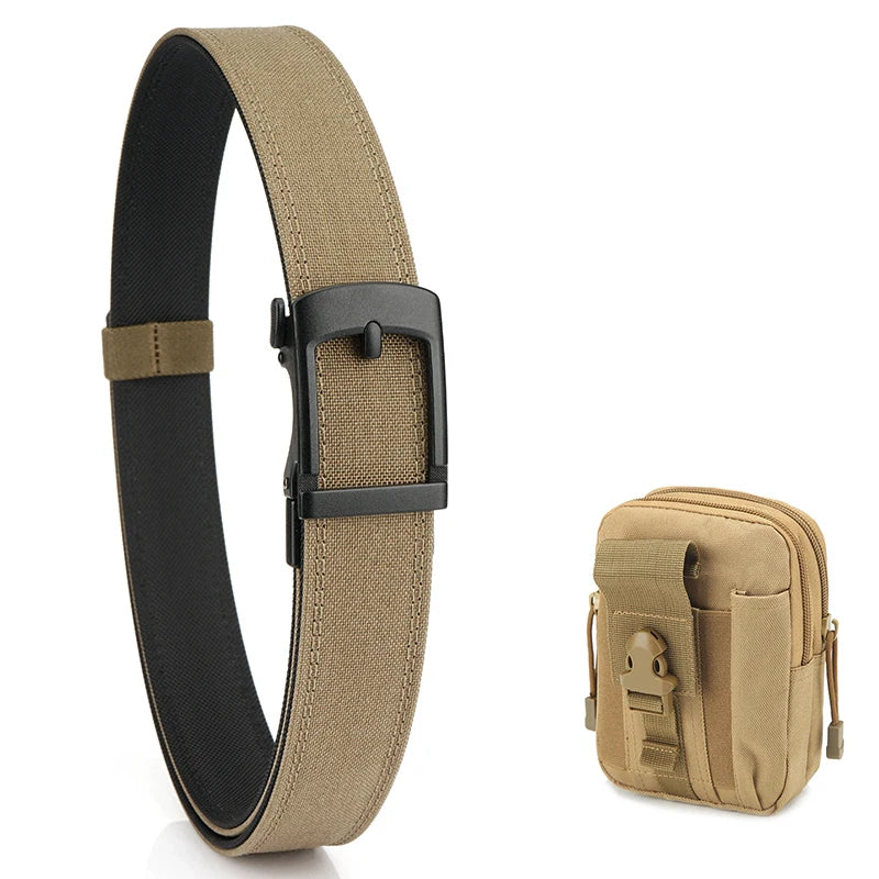 VATLY EDC Casual Gürtel Herren Nylon Rigid Military Automatik-Schnalle
