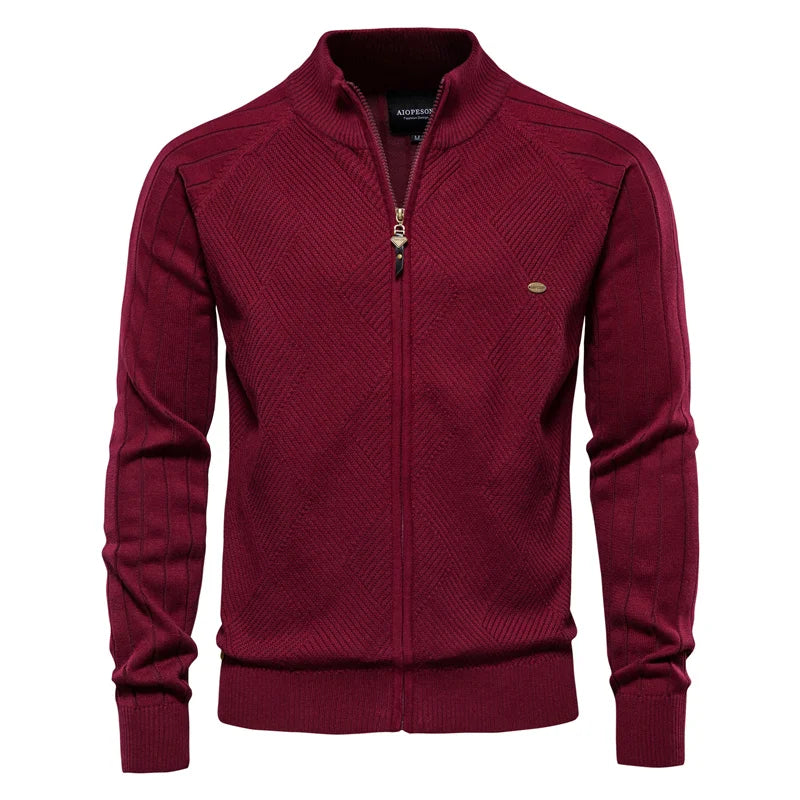 Männer Strickjacke aus hochwertiger Baumwolle im Casual-Stil für den Winter
