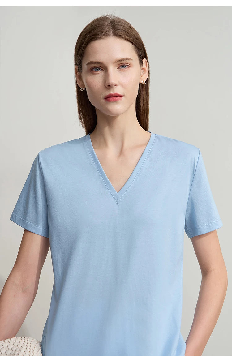 Damen Top im minimalistischen Sommerstil mit einfarbiger Buchstabenstickerei