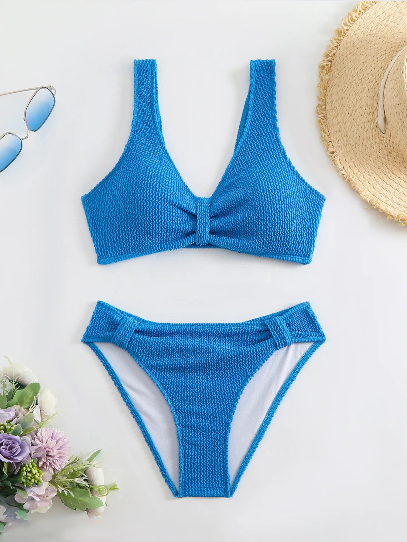 Braunes Bikini-Set mit Push-up-Effekt – verführerische Bademode für Strand und Pool