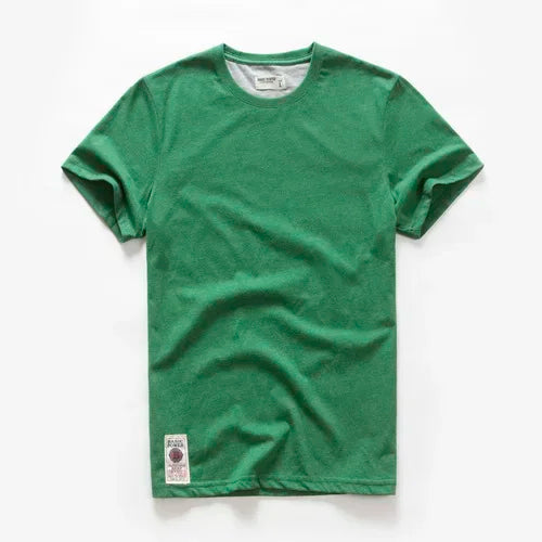 Männer T-Shirt aus Baumwolle im klassischen O-Ansatz mit hochwertiger Verarbeitung