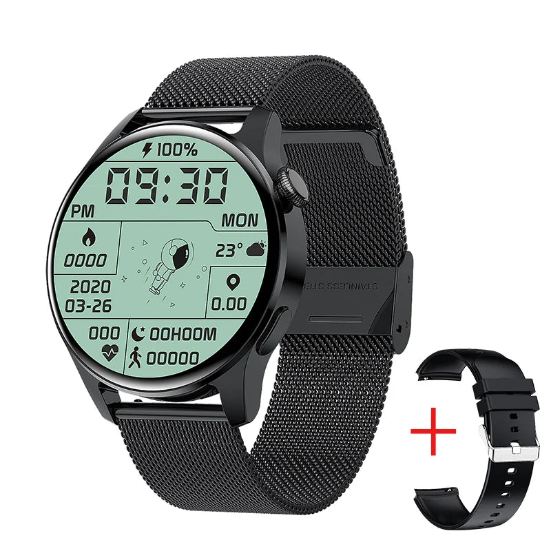 Männer Smartwatch mit Bluetooth Anruf und Fitness Herzfrequenz Monitor