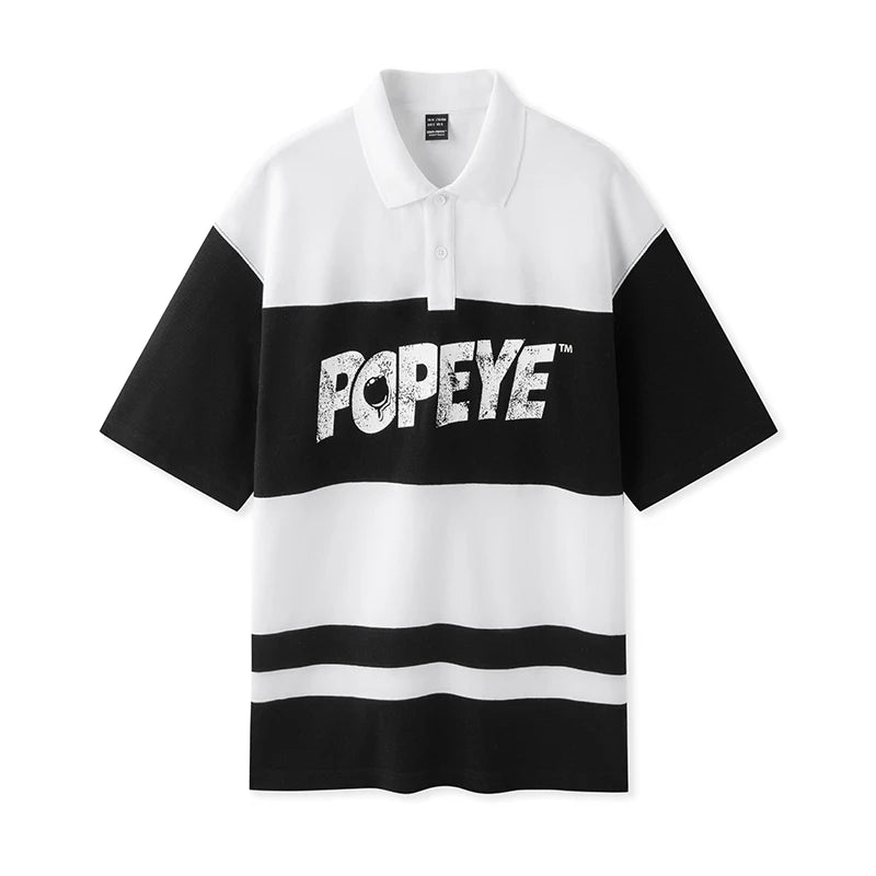 Semir Popeye Collaboration Poloshirt Herren 2025, Sommer, neuer Paar-Stil, übergroßes Polo-Top