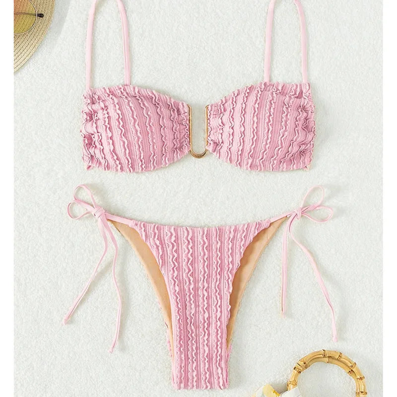 Sexy Bikini-Set für Damen mit Push-up-Effekt – ideal für Strand und Pool