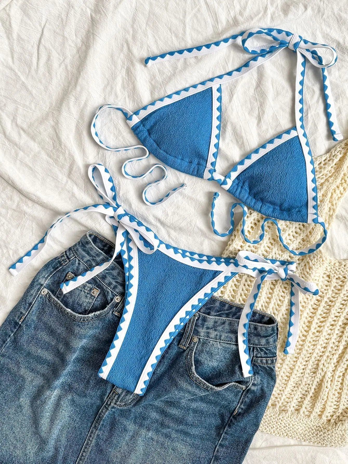 Sommerlicher Push-up-Bikini im brasilianischen Stil für Damen – ideal für Strand und Pool