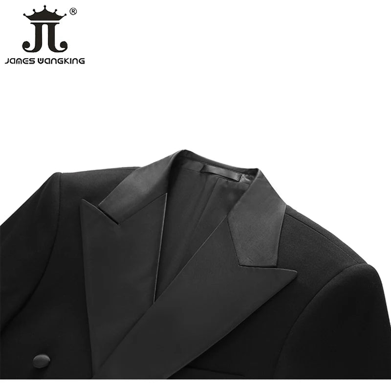 Luxuriöses Herren-Doppelreiher Anzugset: Eleganter 5XL Smoking für Hochzeit & Gala-Veranstaltungen
