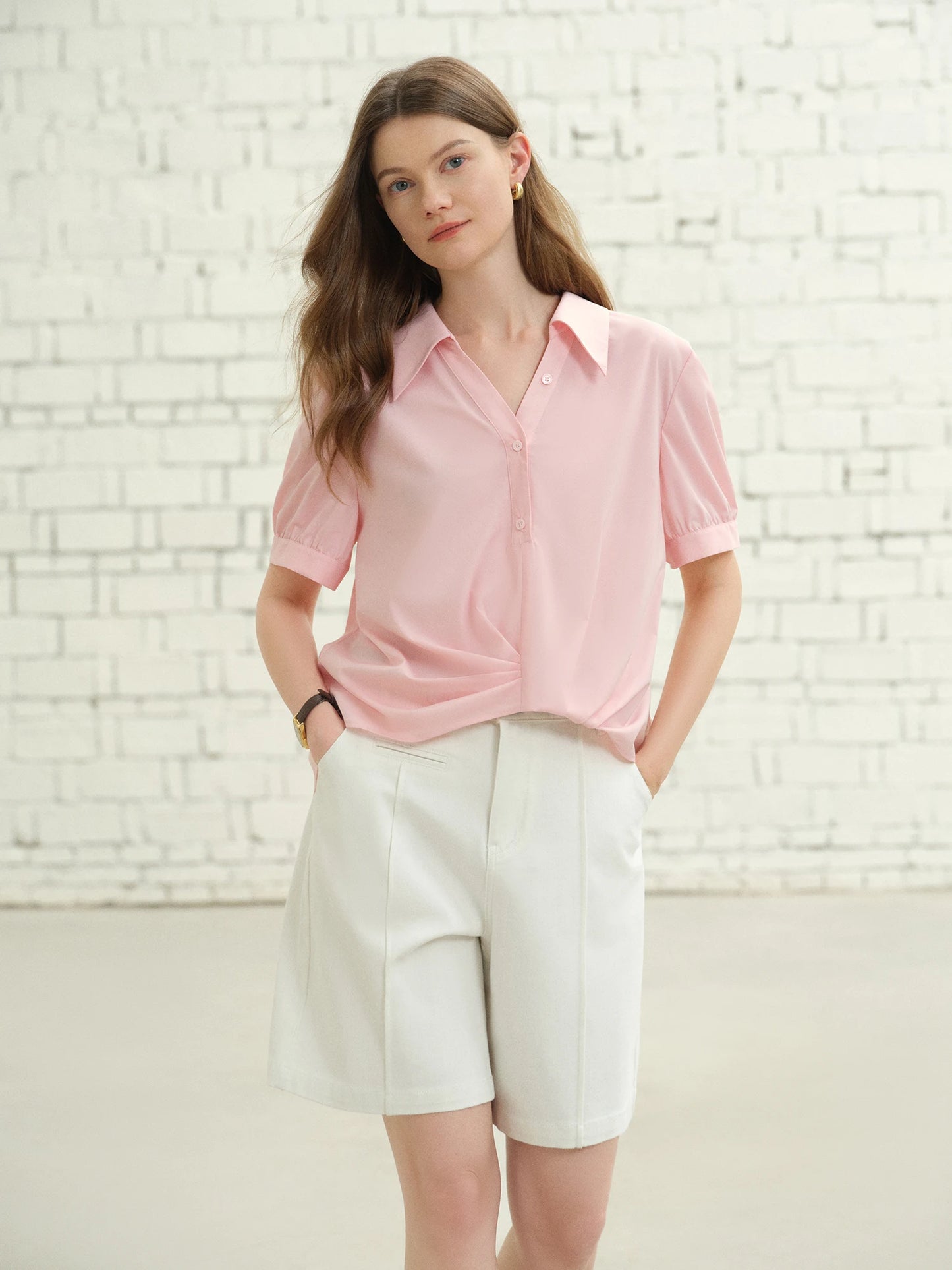 Minimalistisches Damen-T-Shirt mit modischem Design und kurzen Ärmeln – lockerer, figurbetonter Schnitt für den Sommer