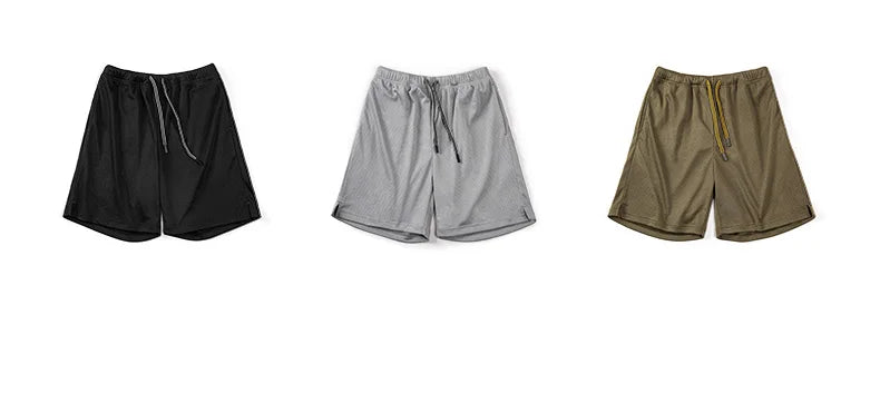 Herren Basketball Shorts aus Mesh für Sommer mit elastischem Bund und Taschen