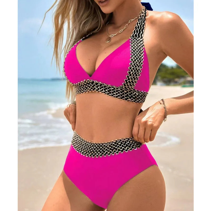 Sexy Bikini-Set für Damen mit Push-up-Effekt – ideal für Strand und Schwimmbad