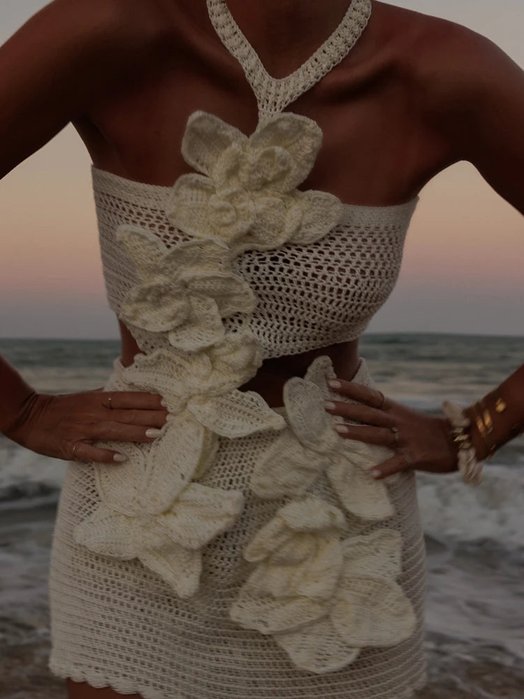 Eleganter Damen-Minirock mit Patchwork-Design und Rüschen, hoher Taille und figurbetonter Passform