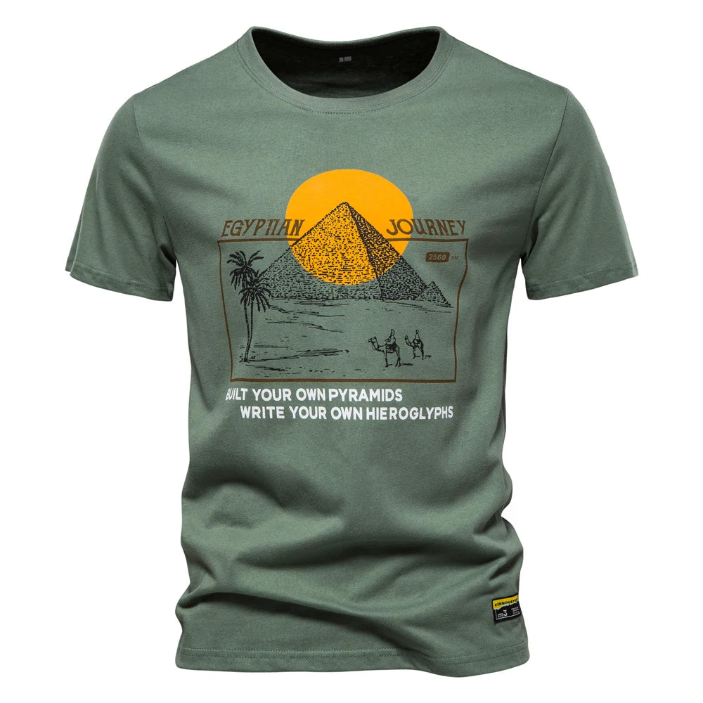 Herren T-Shirt aus Baumwolle mit hochwertigem Druck im lässigen Stil