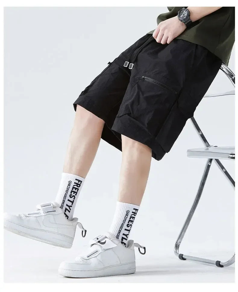 Herren-Laufshorts mit Handytasche und Reißverschlusstasche – ideal für Marathon und Sport.