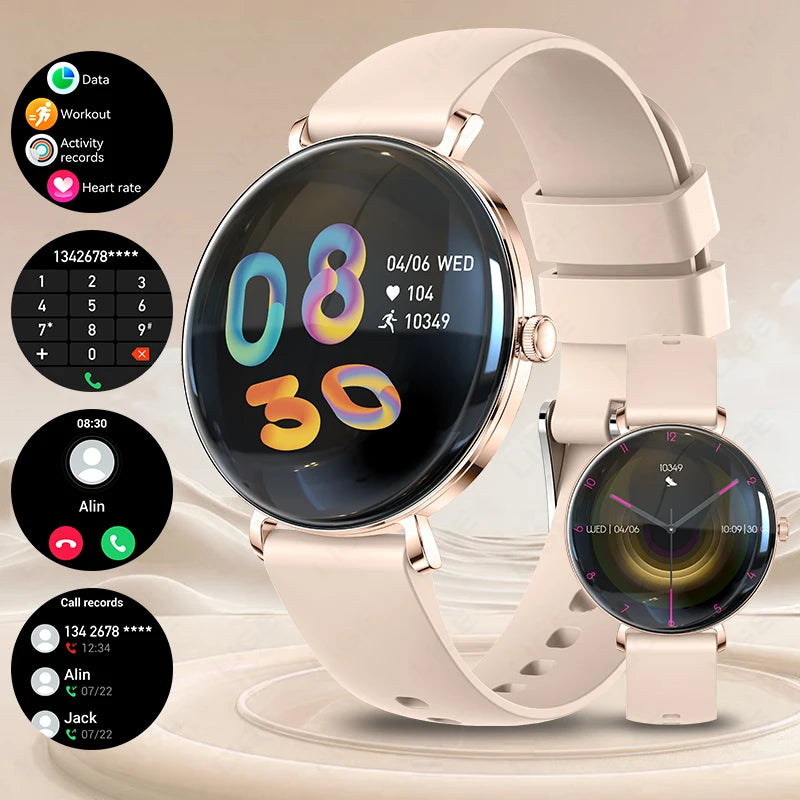 Damen Smartwatch mit 1,43 Zoll AMOLED Display und Herzfrequenzmonitor