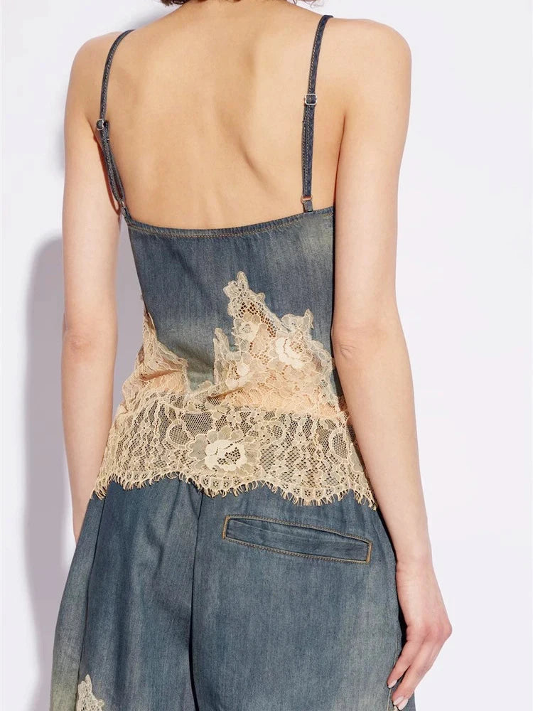 Ärmelloses Midikleid mit Rundhalsausschnitt und Patchwork-Falten-Design – figurbetont und stilvoll für Damen