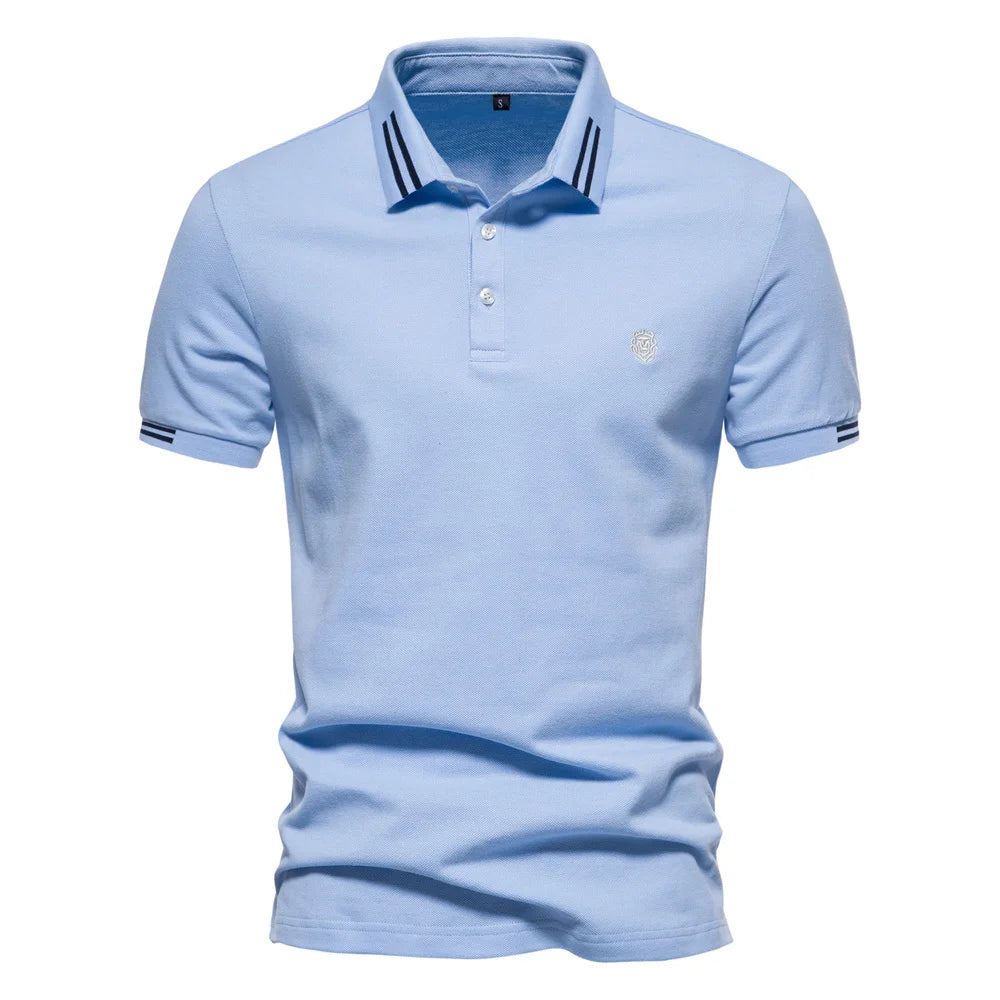 Weiches Herren Polo 100% Baumwolle Atmungsaktiv Locker Cool