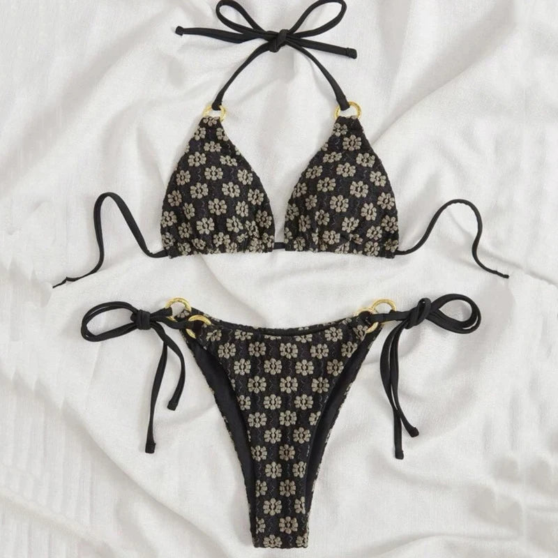 Weißer Push-Up-Bikini im brasilianischen Stil für Damen – ideal für Strand und Pool