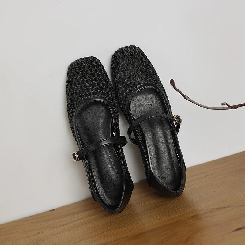AIYUQI 2025, Damensandalen, Sommer-Mesh, atmungsaktiv, Damenschuhe, große geschlossene Zehensandalen für Damen
