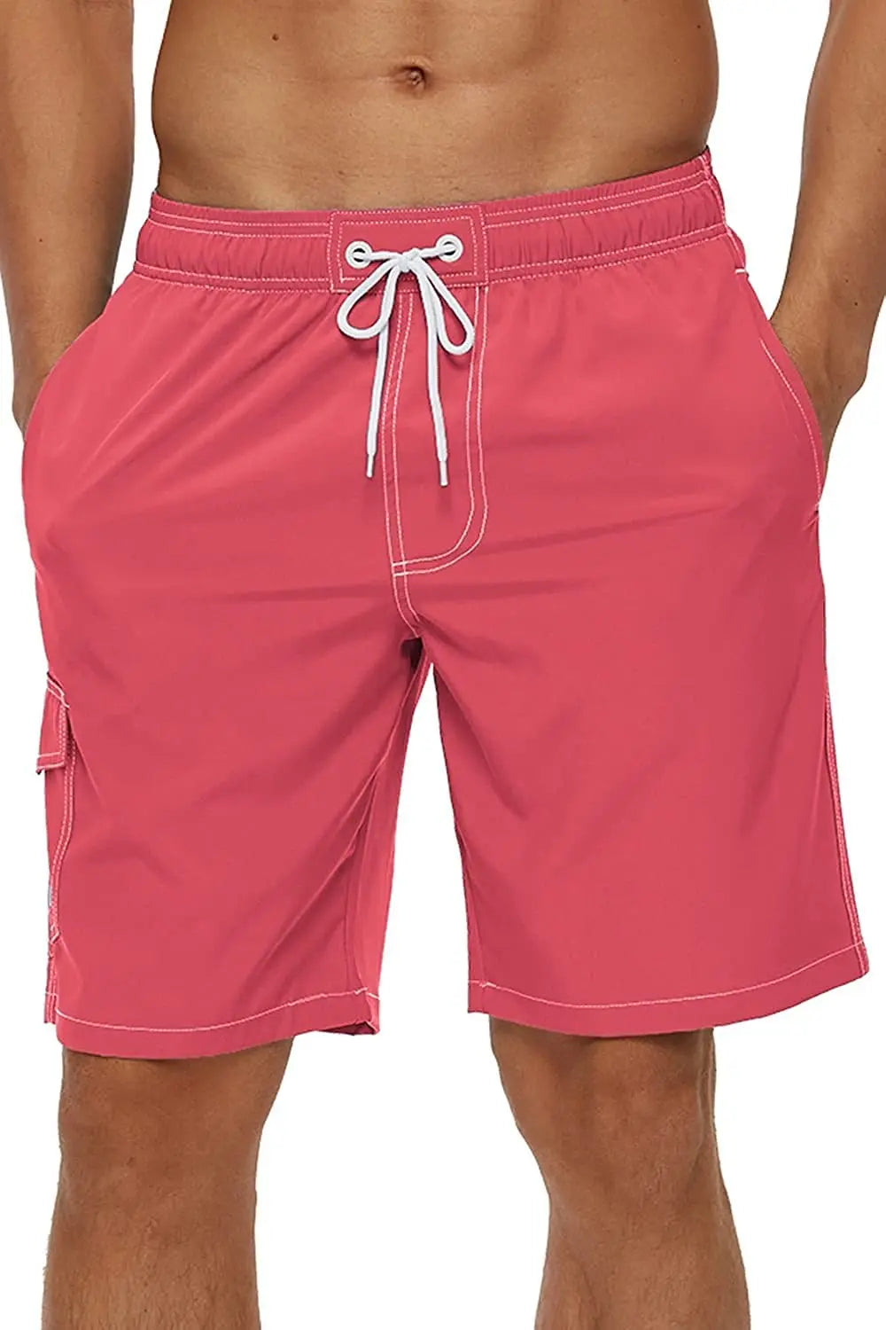 Herren-Badeshorts mit Reißverschlusstaschen und Mesh-Futter – schnelltrocknend für Strand und Sport