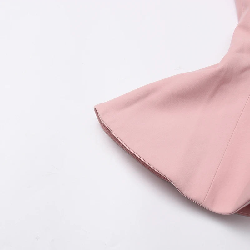 Langärmliges Damen-Patchwork-Kleid mit Rundhalsausschnitt und Polka-Dot-Design – modisch geschnürt