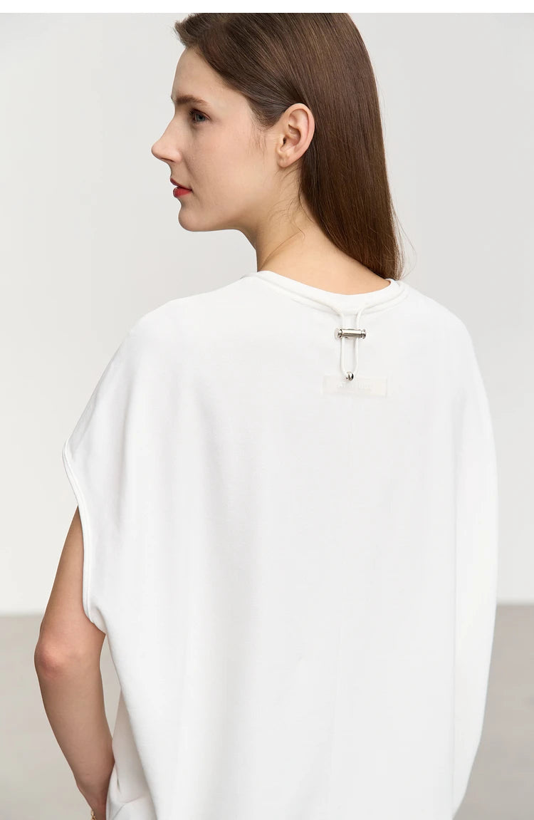Damen T-Shirt im minimalistischen Stil mit lässigen kurzen Ärmeln