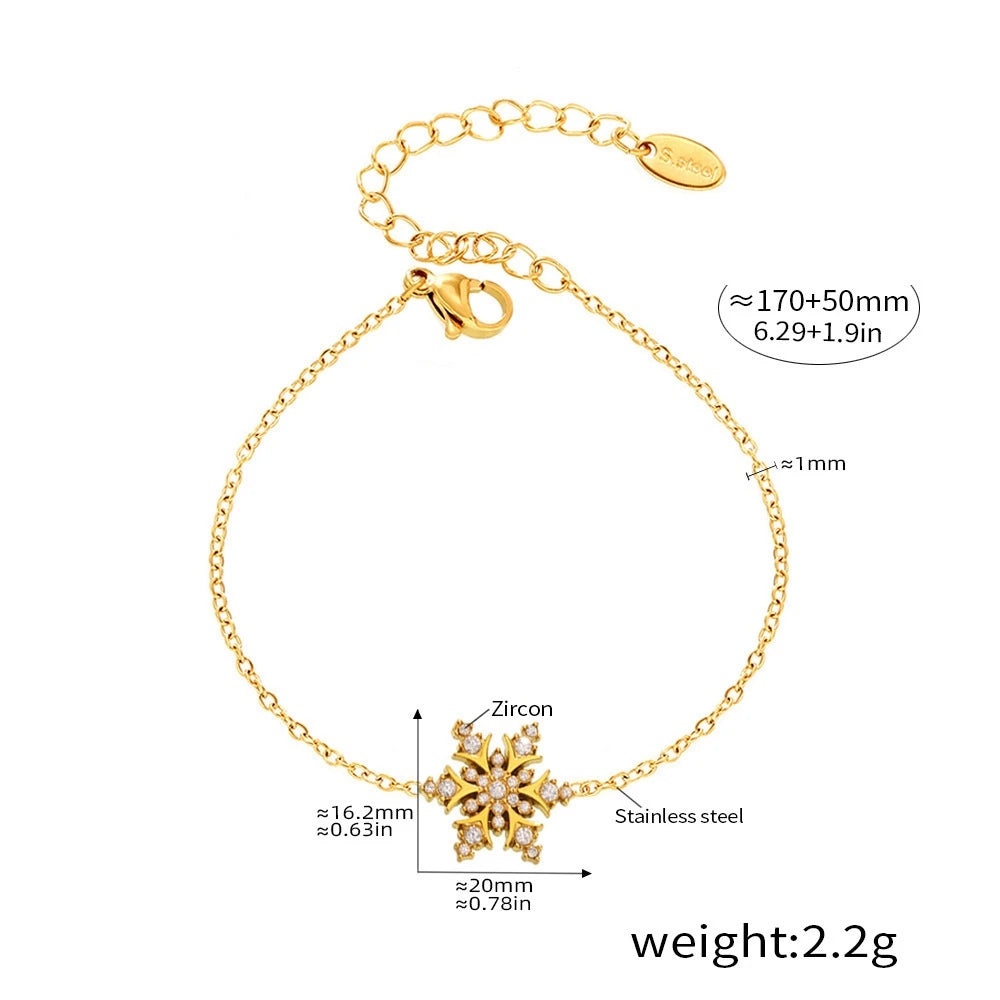 Damen-Armband Schneeflocke mit Zirkonia