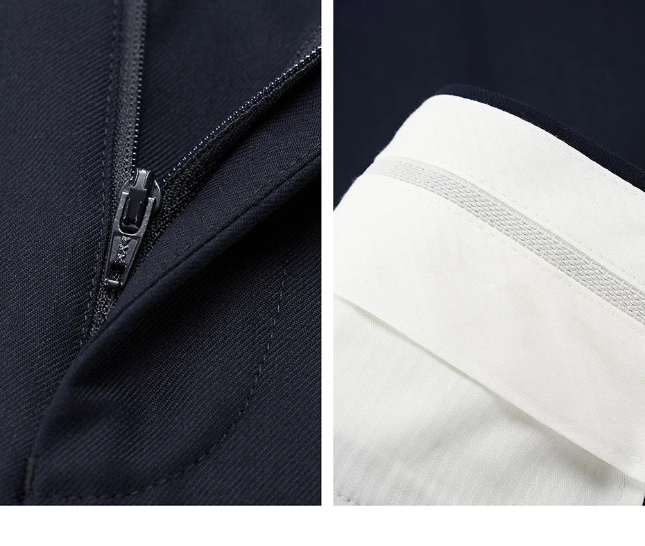 Luxuriöses Herrenanzug-Set aus 100% Wolle in Schwarz – Slim-Fit Blazer und Hose für Business, Alltag und Hochzeit