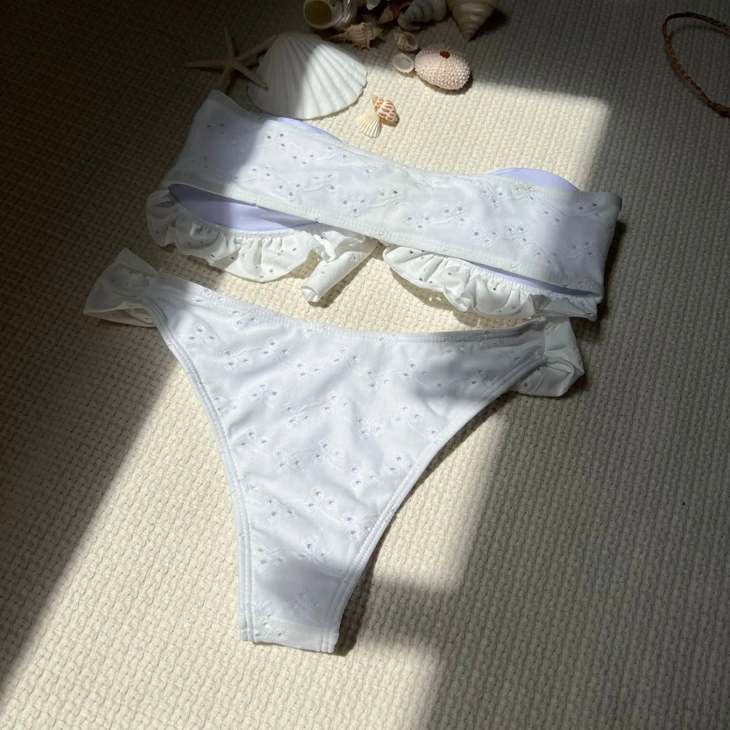 Gestreiftes sexy Bikini-Set mit Push-up-Effekt – ideal für Strand und Pool