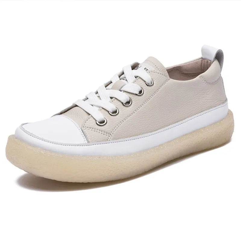 AIYUQI Damen Spring Shoes Leder Wasserdicht Flach
