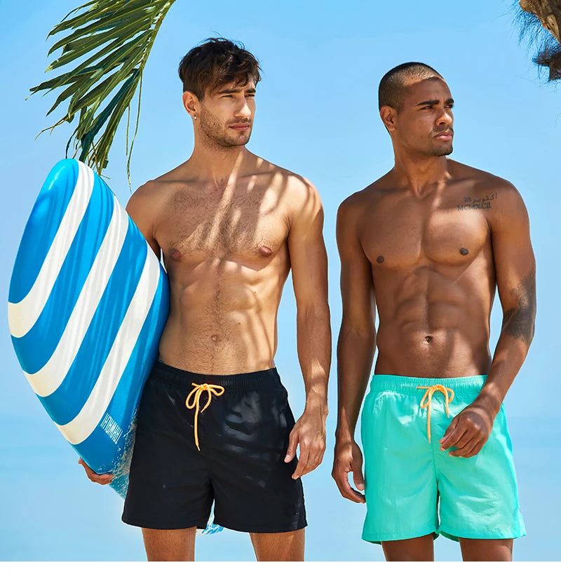 Herren-Badeshorts mit Mesh-Innenfutter und Reißverschlusstaschen – schnelltrocknend und ideal für den Strand