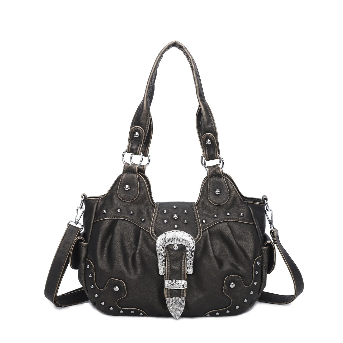 Damen-Handtasche Satchel-Stil Top-Griff mit Mehrfachfächern Innenfach Telefonfach Geldscheinfach
