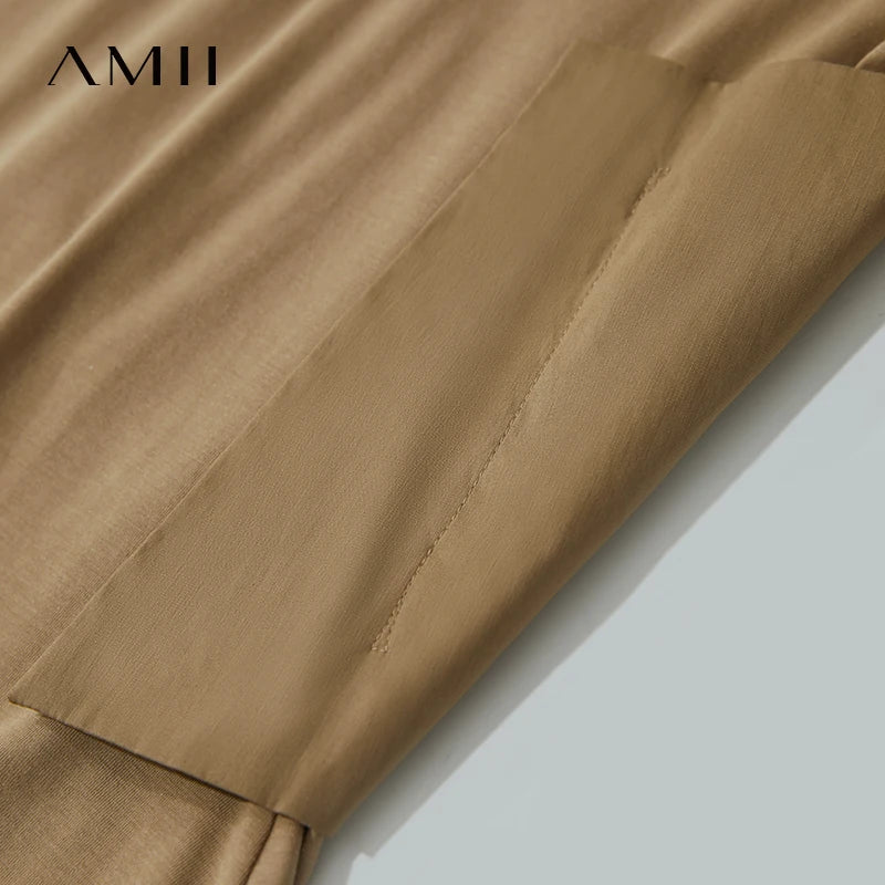 Damen T-Shirt im minimalistischen Stil mit lässigem Komfort und geradem Spleißen