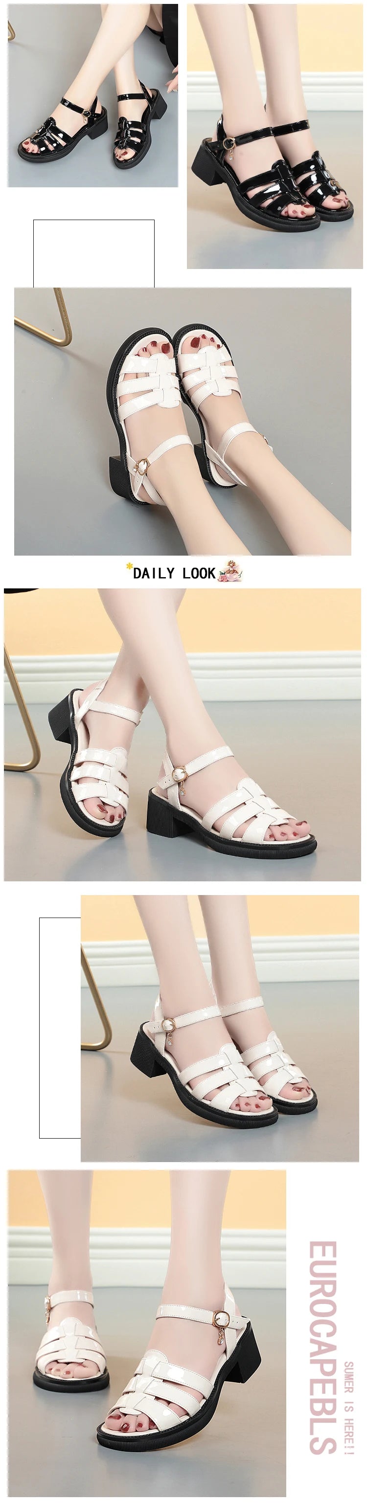 AIYUQI Frauen Sandalen Sommer 2025, Neue Echtes Leder Frauen Rom Schuhe Offene spitze Weben Nicht-slip Sandalen Damen