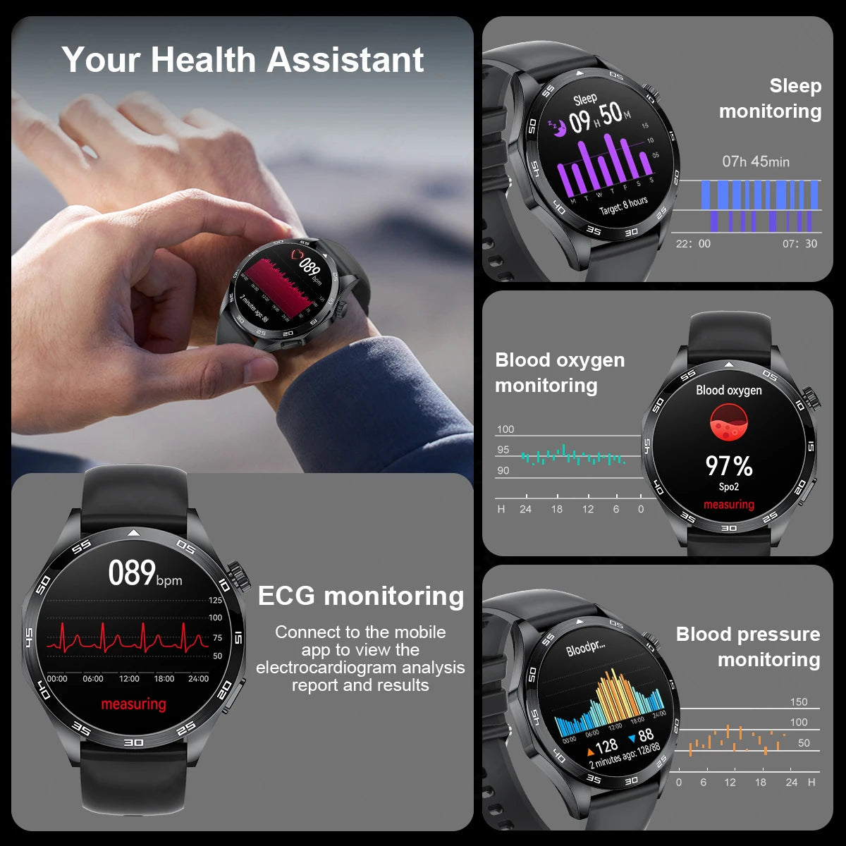 LIGE Micro Physikalische Untersuchung EKG + PPG Männer Smartwatch Bluetooth Anruf Smart Herzfrequenz Blutdruck Blut Sauerstoff Gesundheit Uhr